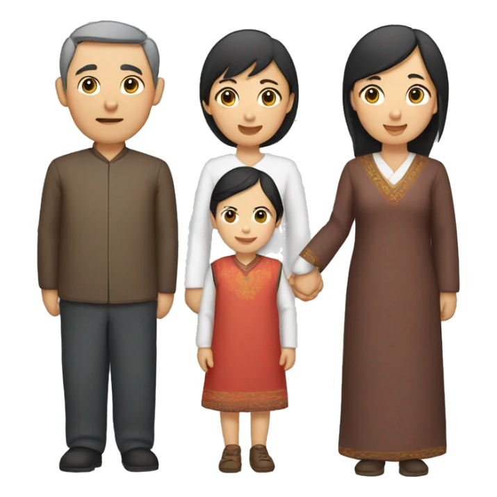 Kazakh family sticker