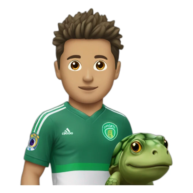 Tortue sur hippopotame sur ronaldo sticker