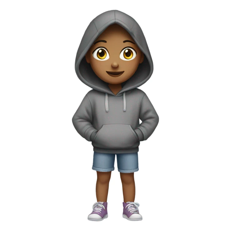 Girl wearing hoody sticker