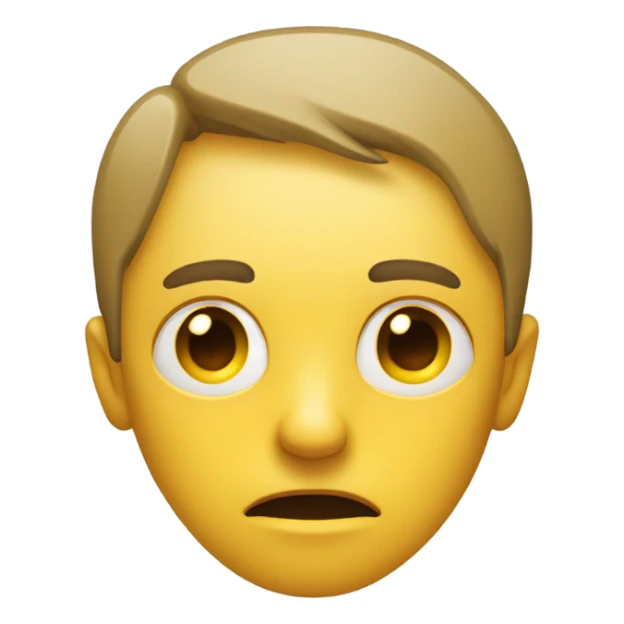 Eyes by right side judging serious expression on jellow circle dot like and amoyi and pressed together lips serious  sticker