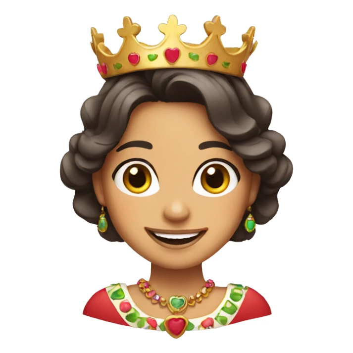 Mexican girl with smile and crown sticker