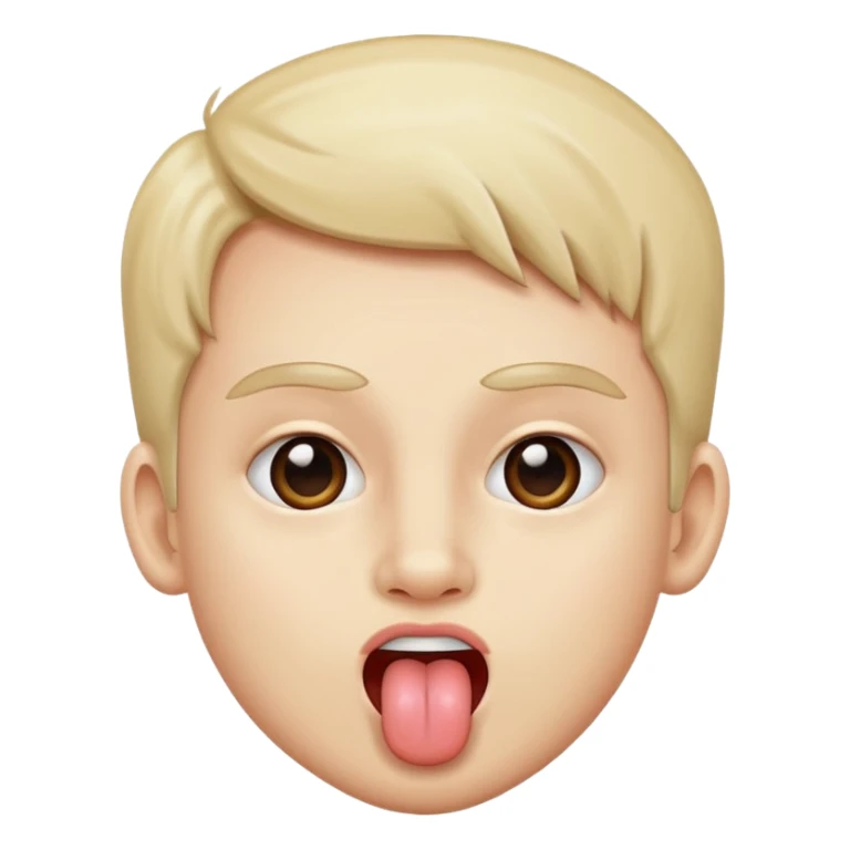Regular Emoji ￼with the peace sing and tounge out sticker