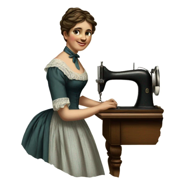 seamstress of the late 19th century sticker
