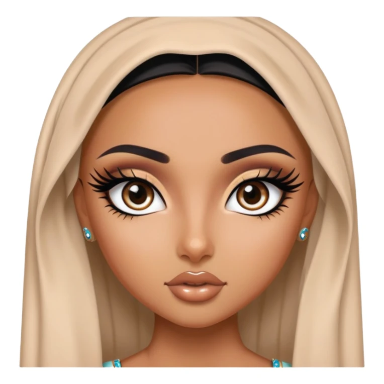 arabian, pretty eyes, black eyeliner, pretty bratz baddie sticker