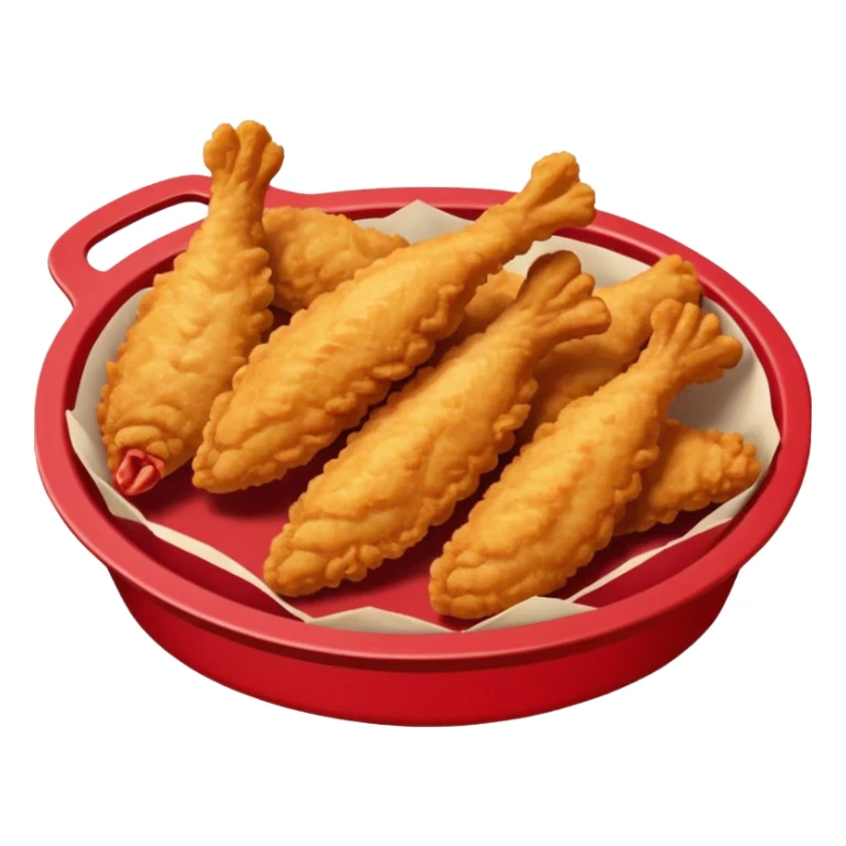 chicken tenders in a red paper tray  sticker