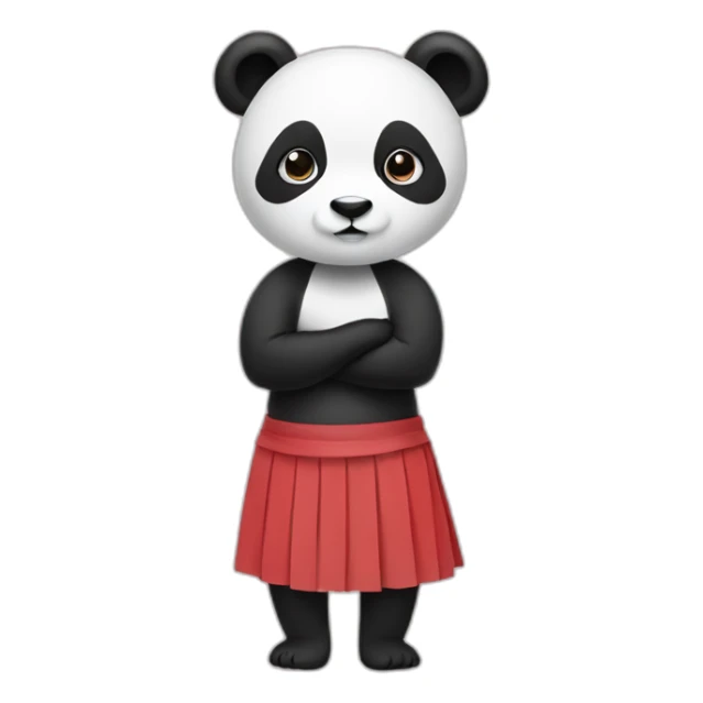 Panda with a skirt  sticker