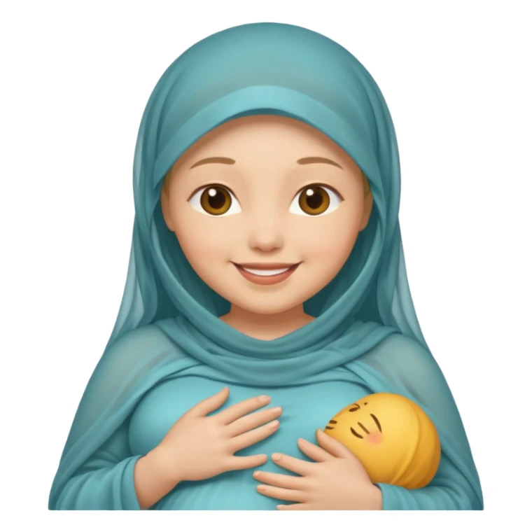 Une femme voilée enceinte sticker