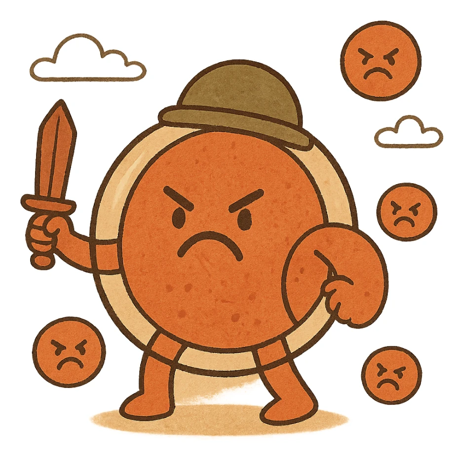 Angry armored cells sticker