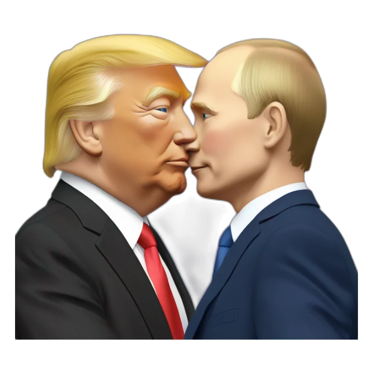 trump-and-putin-kissing,-lgbtq+ friendly, positivity, inclusiveness sticker