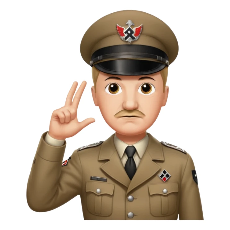 Make Hitler do the Nazi arm pose sticker