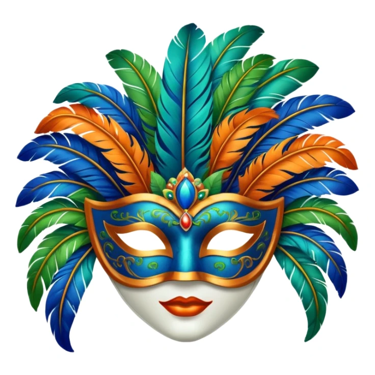 carnival mas costume, blue, green and orange preferably  sticker