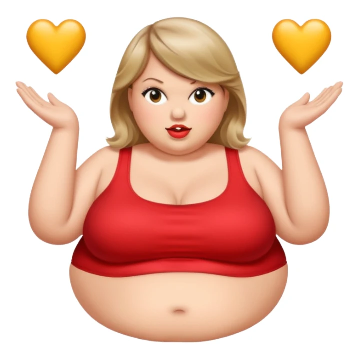 Taylor swift obesity  bigger bigger bigest take up the full screen  sticker