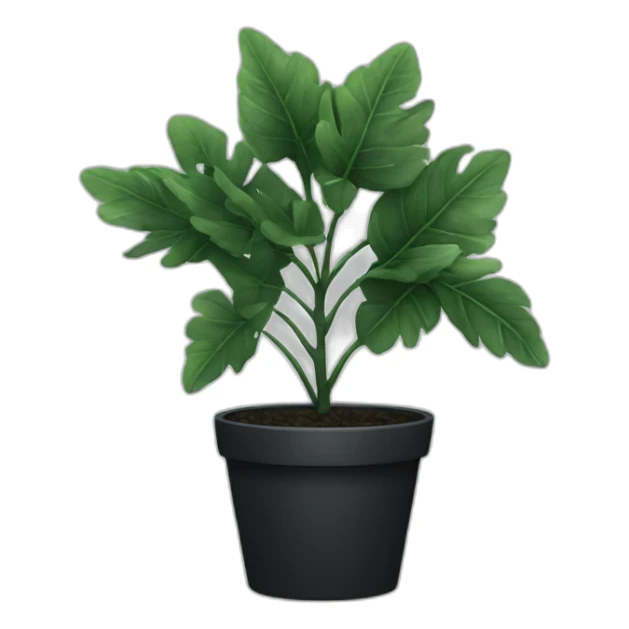 Plant with black leaves  sticker