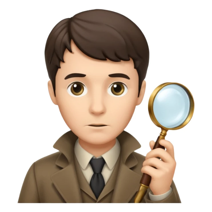 detective, Sherlock Homes, magnifying glass sticker