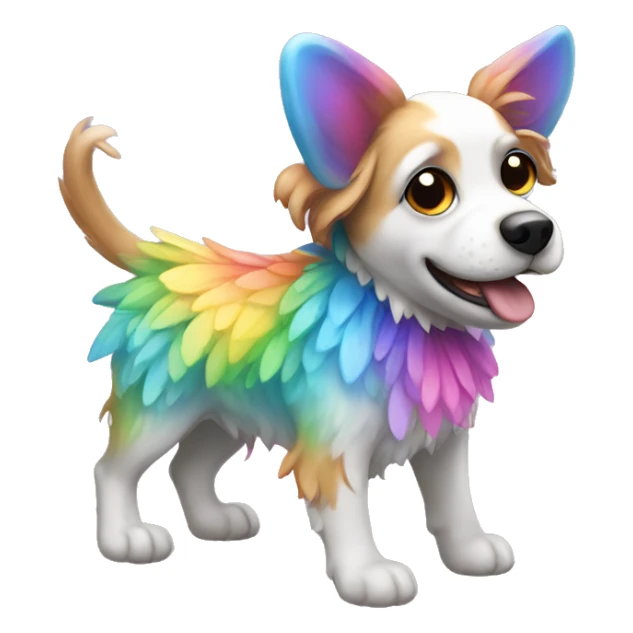 Multicoloured fairy dog sticker