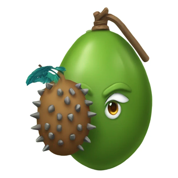 one kiwi and one grenade next to each other sticker