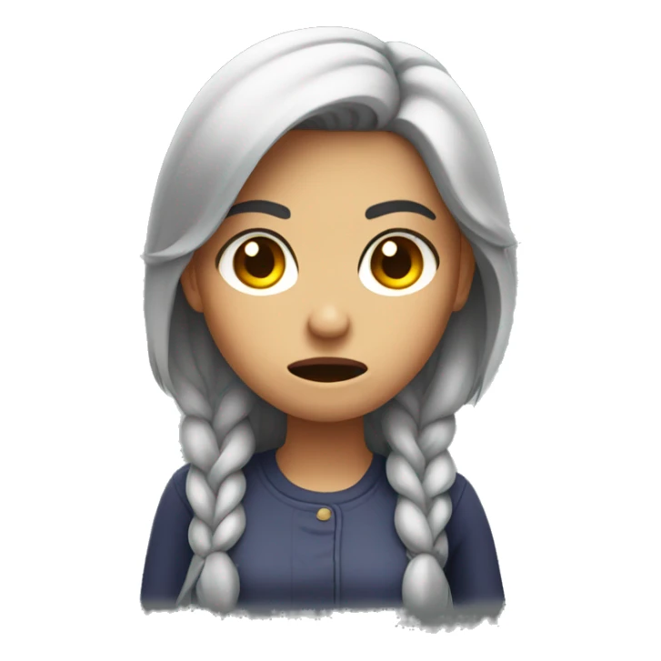 Annoyed girl  sticker