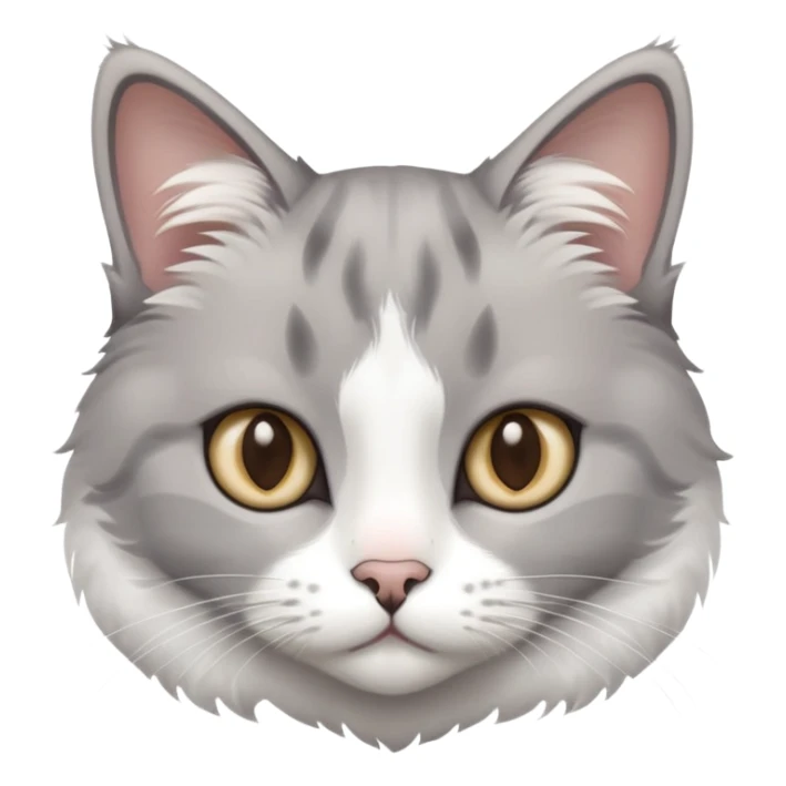 ✨🌙🐈‍⬛grey and white short fur sticker