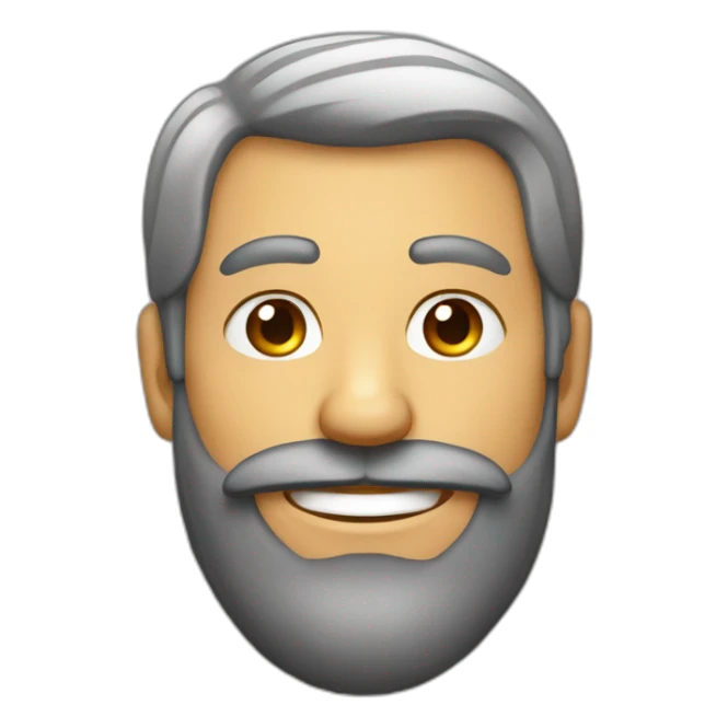 Homme barbu avec sourire sournois sticker