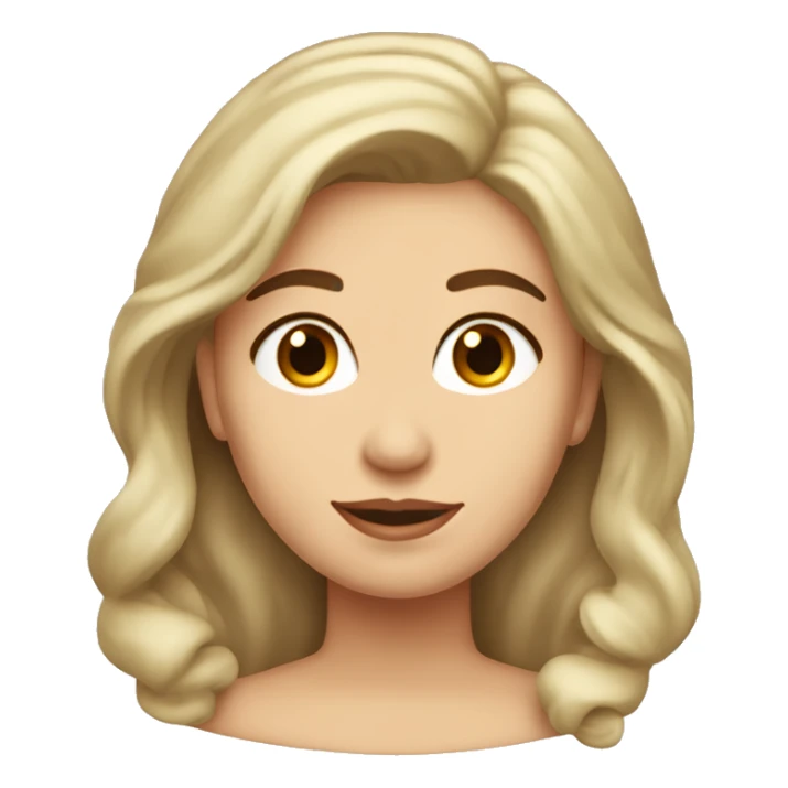 mujer bajita tez morena pelo rubio rizoso graciosa sticker