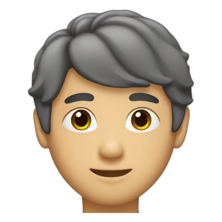 asian male with flow haircut sticker