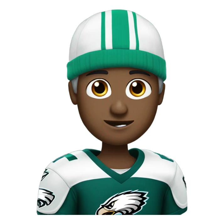 A football dressed as an Eagles fan sticker