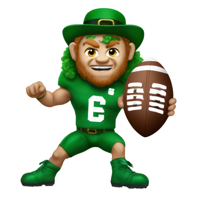 Leprechaun punching an Ohio state football player sticker