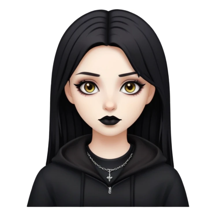 Tan goth girl  sticker