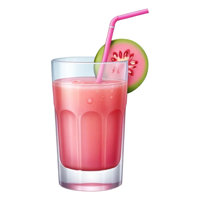 A glass of pink guava juice sticker