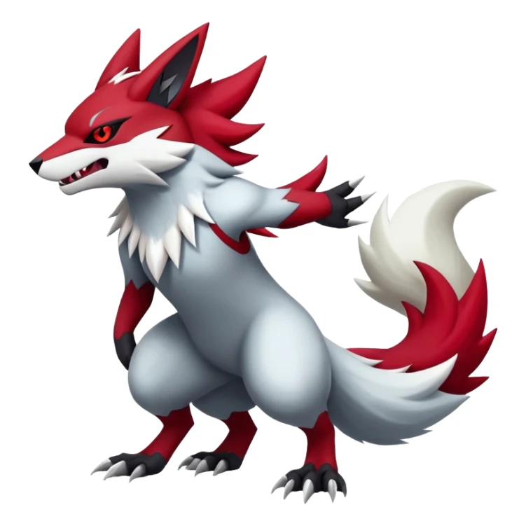 Zoroark-Zangoose-Fakémon-hybrid-creature (full body)  sticker