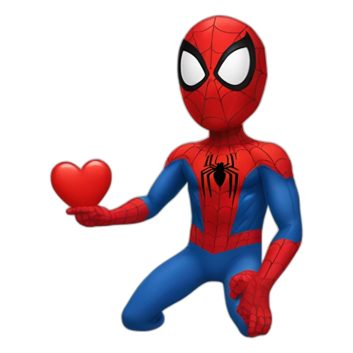 spiderman-heart-gesture Download emoji sticker