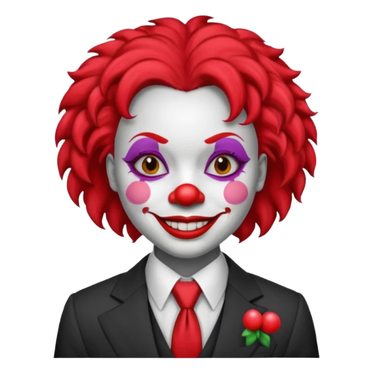 black woman Clown with a tie and suit sticker