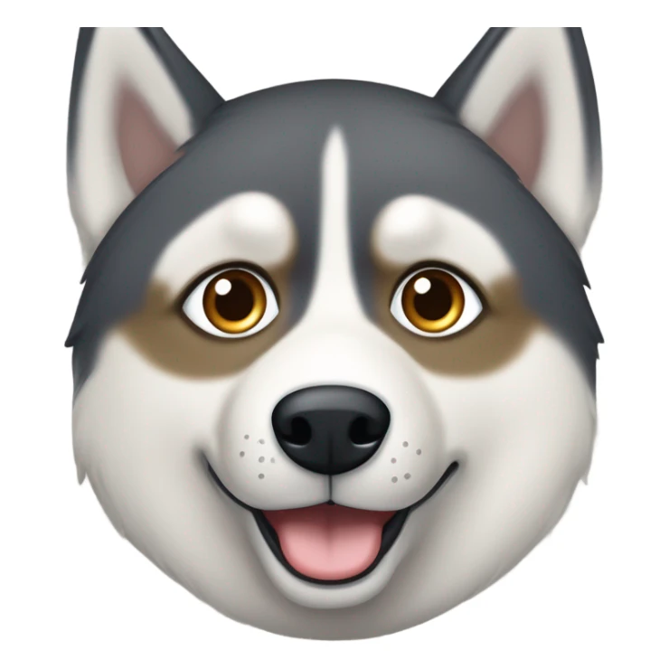 HUSKY roux au yeux marron clair avec du bleu dans l’œil droit   sticker