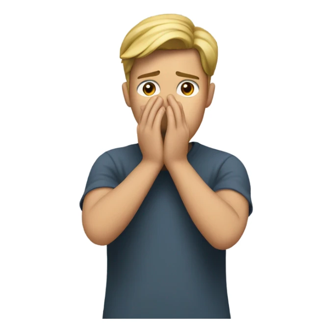 Someone in and distress with both hands up  sticker