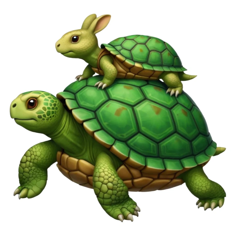 Tortoise, of the tortoise and the hare, on his back sticker