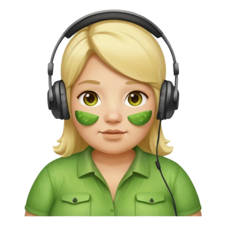 make a cucumber gamer, blonde and fat sticker