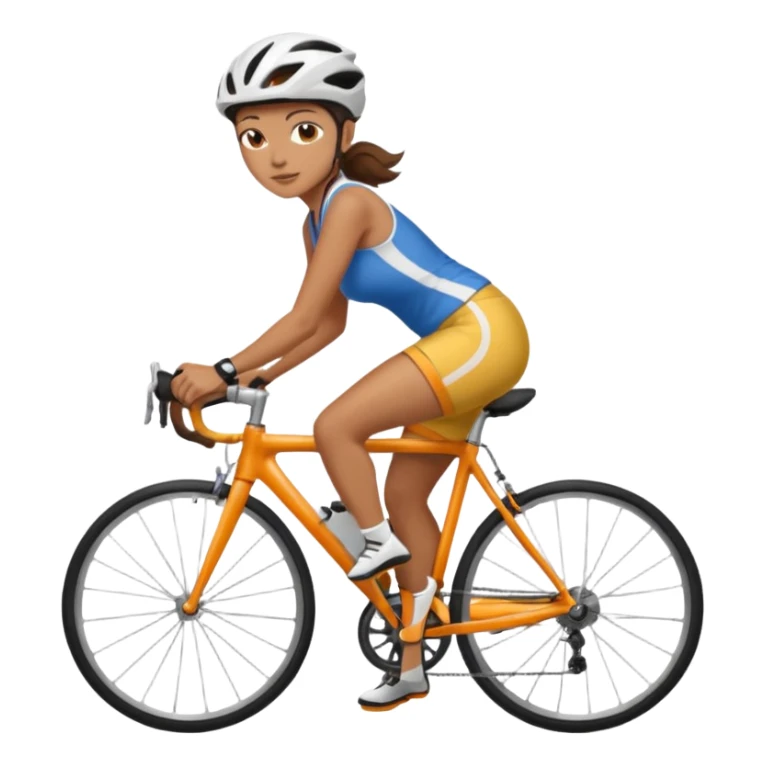 woman wearing shorts on road bike sticker