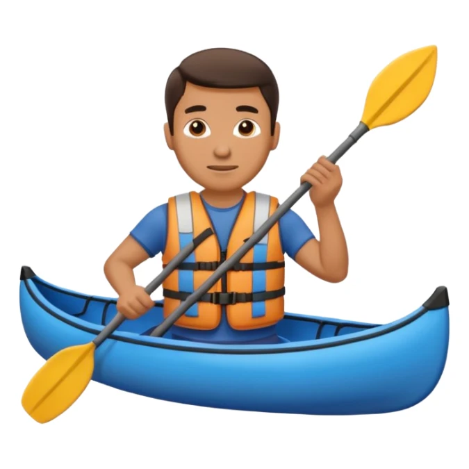 Man with canoe sticker