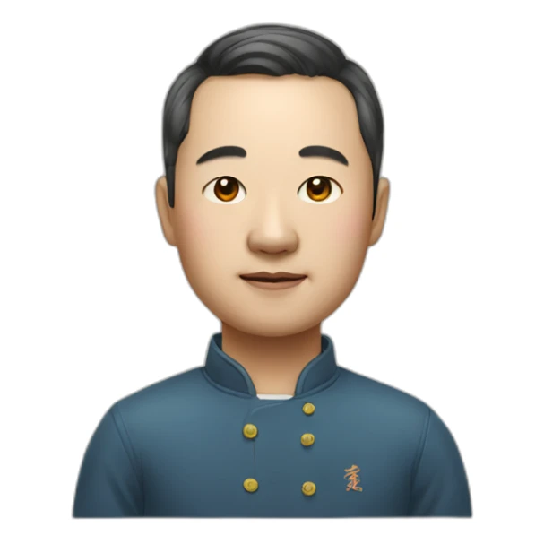 Portrait of a Chinese resident sticker