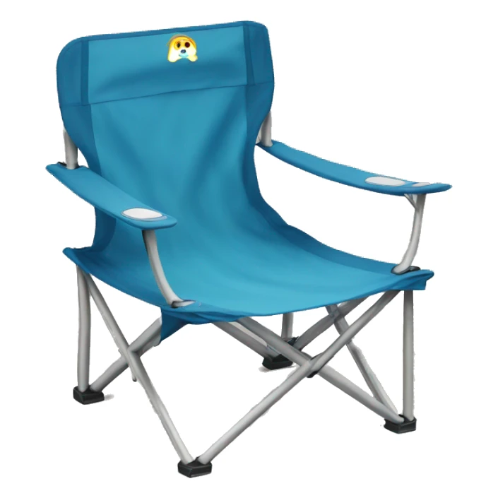 blue folding camp chair sticker