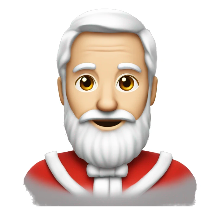 père Noël avec cadeau est costume rouge et barbe blanche sticker