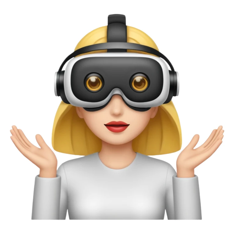VR wearing woman sticker