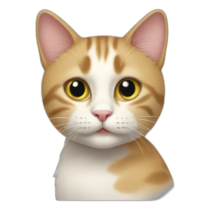 cat with smi;e sticker