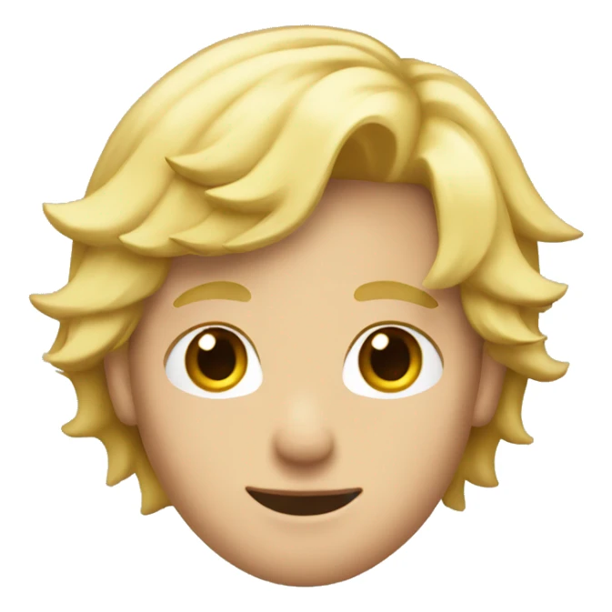 a boy with blond hair with a new era hair sticker