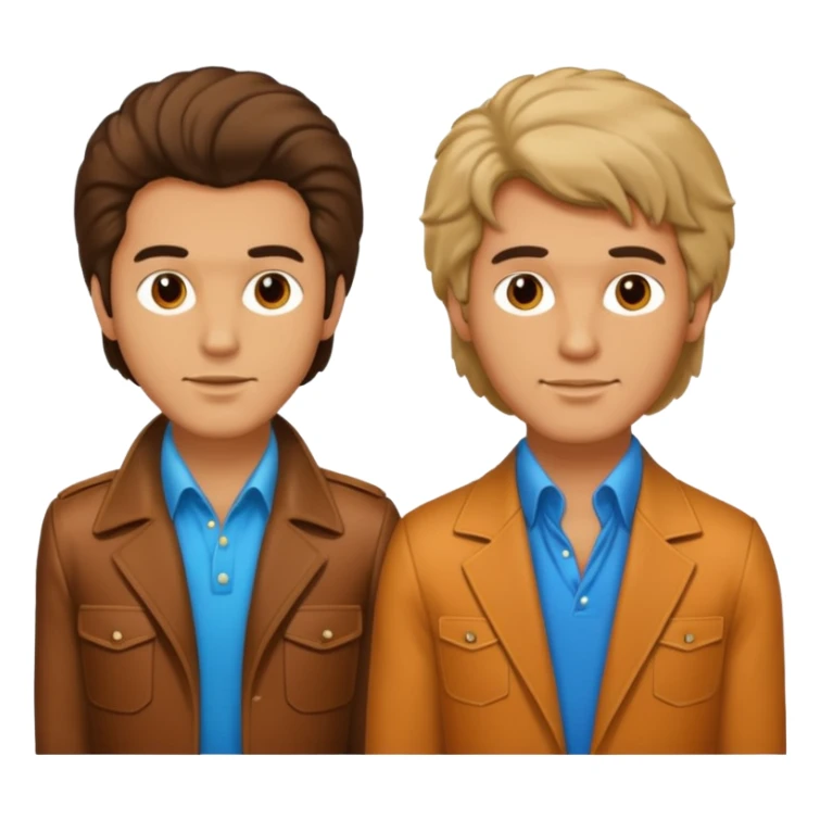 70s 80s men with hair style  sticker