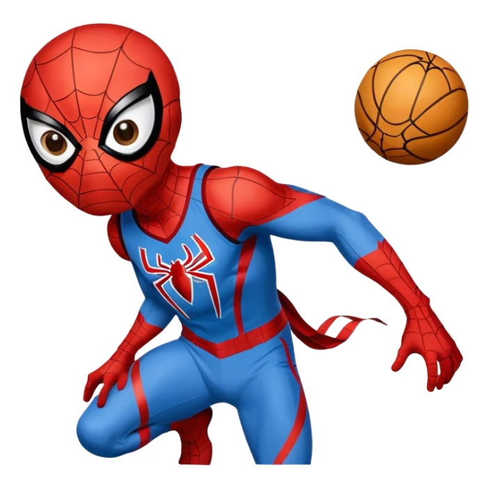 Spider-Man wearing a Denver Nuggets jersey sticker