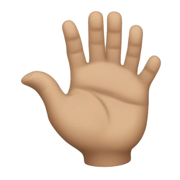 Make the letter W with a hand by crossing the middle and ring finger emoji sticker