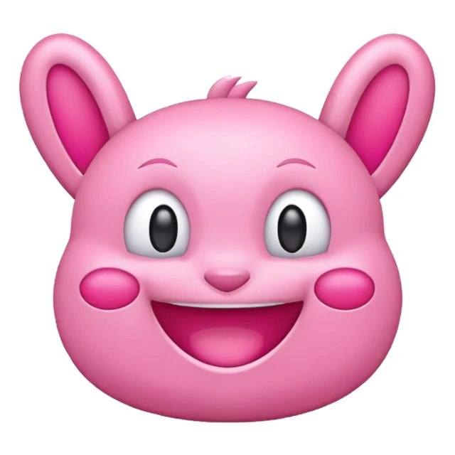 Labubu Toy pink with smile with teeth cute sticker