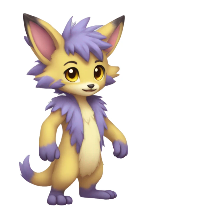 Pastel Anthro Furry Fakémon Full Body sticker