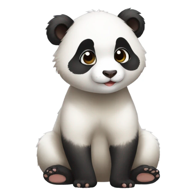 Cute panda-ferret-hybrid full body sticker